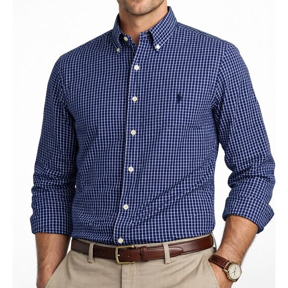 Polo by Ralph Lauren Other - Polo Ralph Lauren Men’s Blue Gingham Check Button Down Shirt Size 16 34/35